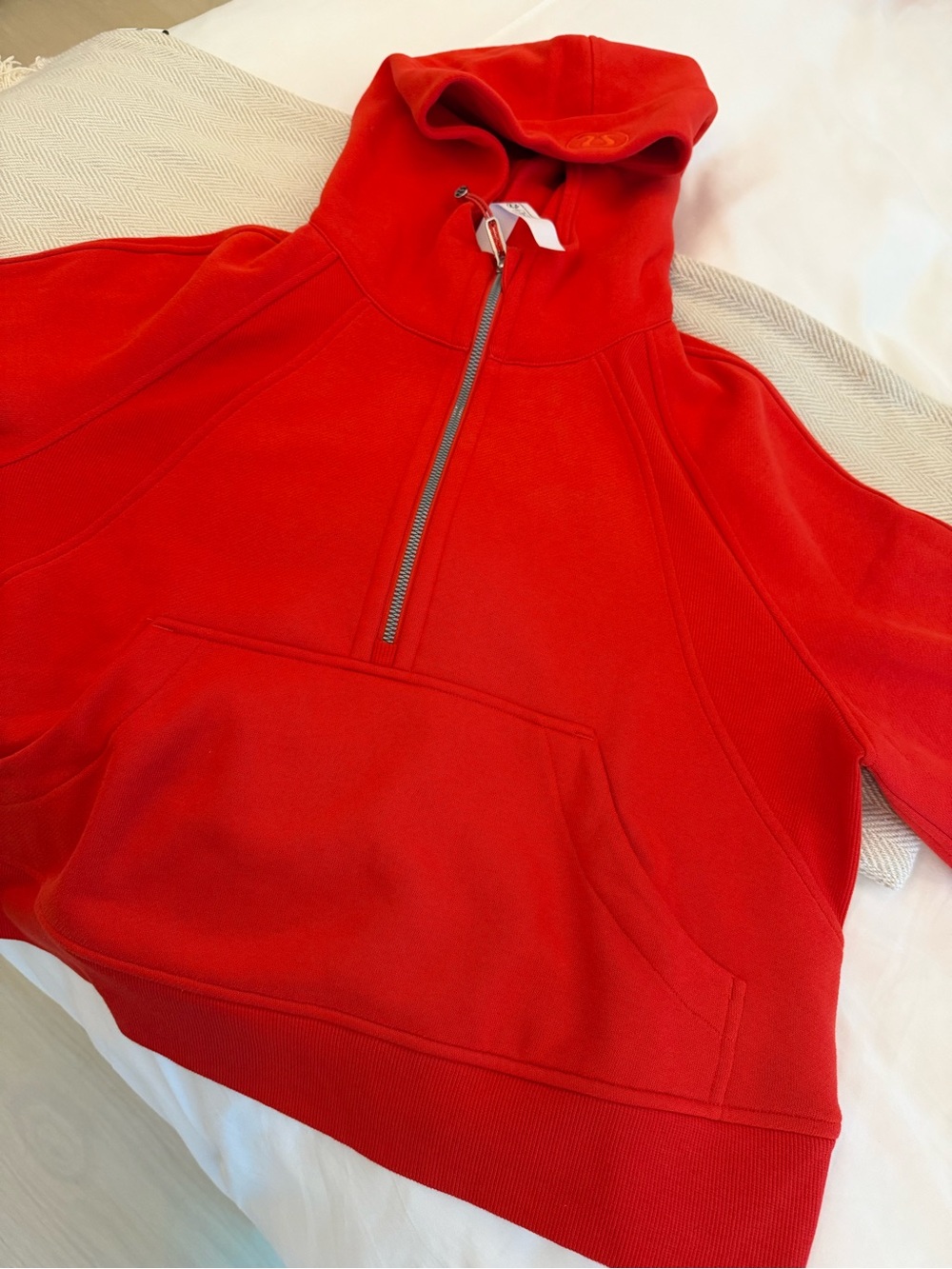 Lululemon Red Half-Zip Hoodie Sweater - Women